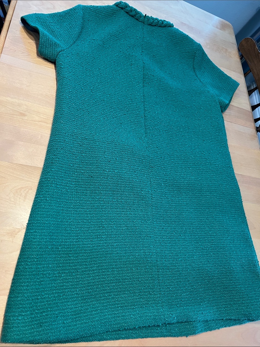 Tuckernuck Emerald Green Textured Shift Dress with Braided Trim - Picture 7 of 12